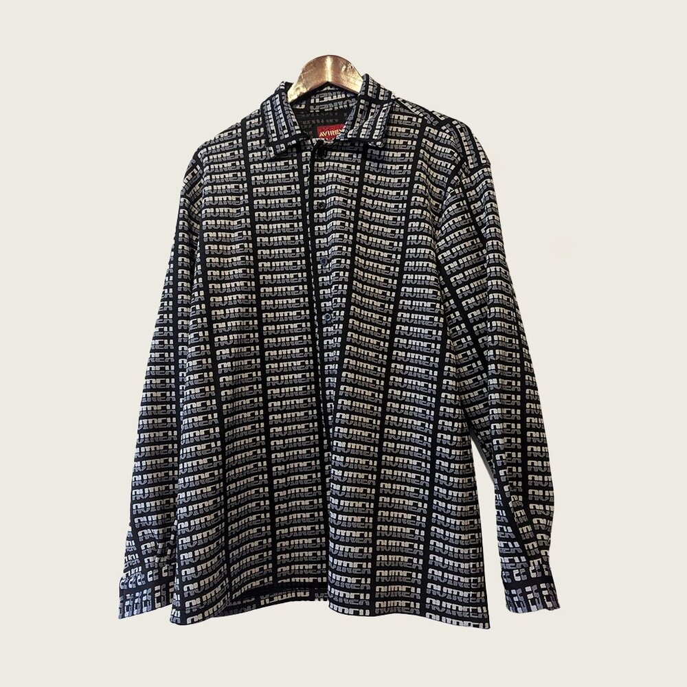 AVIREX - Long sleeve logo shirt - Sz M